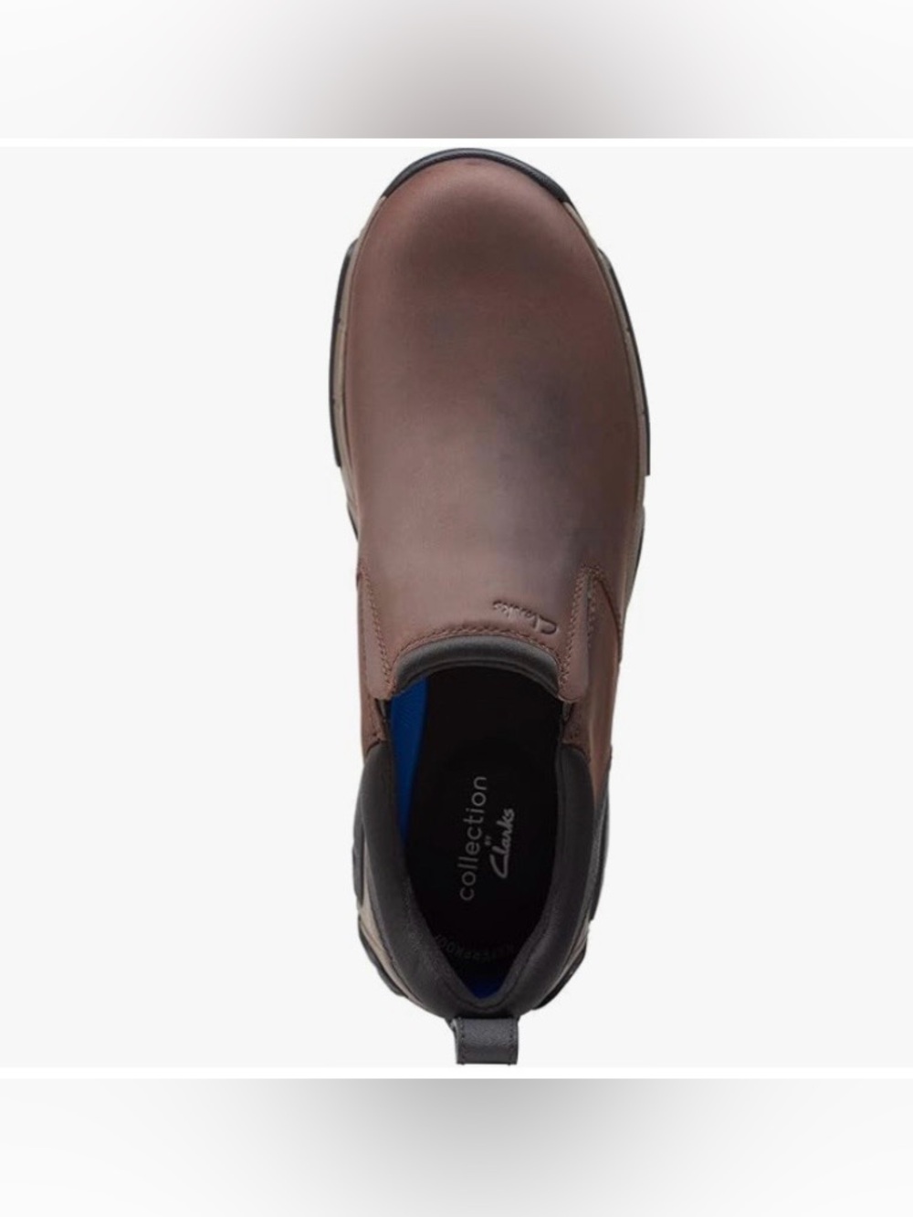 Clarks Men’s Brown Leather Slip-On Loafer Size 10 - Picture 5 of 16